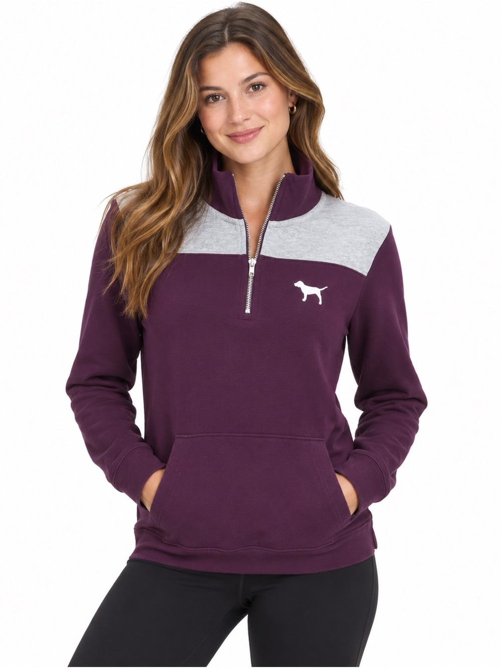 PINK Victoria’s Secret 1/4 quarter zip pullover 
Size small